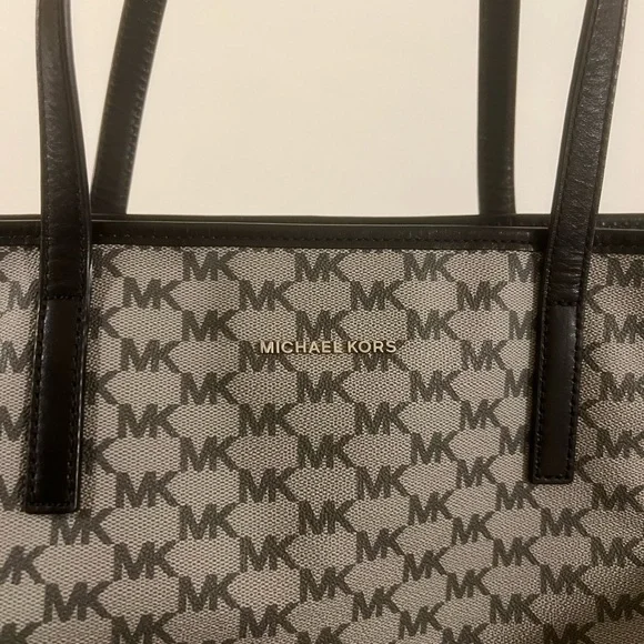 Michael Kors Monogram Black and Gray Tote - Picture 6 of 8
